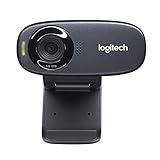 Logitech C310 Webcam, HD 720p, 60° Sichtfeld, Fester Fokus, Belichtungskorrektur, USB-Anschluss, Rauschunterdrückung, Universalhalterung, Für Skype, FaceTime, Hangouts, etc., PC/Mac/ChromeOS/