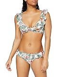 Amazon-Marke: Iris & Lilly Damen Bikini-Set mit Rüschen, Rosa, M