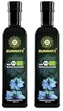 Sunnati® Bio Schwarzkümmelöl Ungefiltert kaltgepresst 100% rein 500ml (2x250ml)