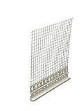 25 Stab PVC Abschlussprofil 6 mm 200 cm = 50 m Abschluss Kantenprofile Fassade WDVS mit Gewebe Putzp