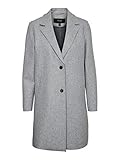 VERO MODA Damen Kurzmantel VMPaula mit Revers-Kragen 10248801 Light Grey Melange S