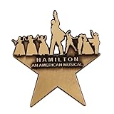 AOTEMAN Broadway Hamilton Anstecknadel aus Emaille, Motiv: Amerikanische Musik, mit Stern-Logo, Gelb