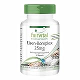 Eisen-Komplex 25mg Kapseln - HOCHDOSIERT - VEGAN - 90 Kap