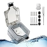 HOMTTOM Aufputzsteckdose, Gartensteckdose, Außensteckdose, Aussensteckdose Wasserdicht IP66, Aufputzsteckdose Steckdose Aufputz, Outdoor Steckdose, Wandsteckdose für F