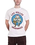 Breaking Bad T Shirt Los Pollos Hermanos Nue offiziell Herren Weiß