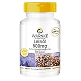 Leinöl Kapseln - pflanzliche Omega 3-6-9 Kapseln - hochdosiert - Flaxseed Oil 500mg - 250 Softgels - Großpackung