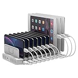 Unitek USB Ladestation für mehrere Geräte, USB-Ladestation mit verstellbarem Teiler, QC 3.0 und SmartIC, für iPhone, iPad, Tablet(CE Zertifizierung)