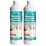 HOTREGA Marmor und Granit Pflegereiniger Konzentrat 1l - Marmor-Reiniger , Fliesenreiniger, Steinreiniger, Natursteinreiniger, Mengen:2
