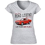 TEESANDENGINES Damen T-Shirt Alfa Romeo Montreal Grau Gr. Large, g