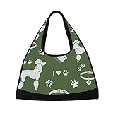 TIZORAX Pudel Kamm Halsband Hund Track Grün Duffle Reisetasche Sport Gym Bag Umhäng