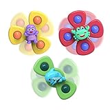 RUIXI 3PCS / Set Fingers Handspinner, Saugnapf-Kreiselspielzeug, Spin-Spinner-Spielzeug, Interessantes Baby-Roatation-Spielzeug, zum Stressabbau Anti-Angst-Geschenke für Kinder Kleink