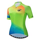 Damen Radtrikot Kurzarm Fahrradbekleidung Shirt Reflektierende Tops,Cf2338,XL