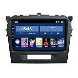 HTYQ Android 10.0 Auto Multimedia Screen Player für Suzuki Vitara 2015 2016 2017 2018 2019, Auto GPS Navigationszubehör Multimedia Radio Stereo Audio mit BT WiF