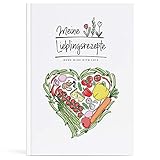 Rezeptbuch zum selberschreiben & selbstgestalten DIN A4 - Kochbuch mit Lieblingsrezepte selbst schreiben | XXL Hardcover Rezepte & Backbuch | Premium DIY Buch zum freien gestalten - by TOBJA® (Weiß)