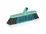 Leifheit Allround Besen Xtra Clean 40 cm mit X-Borsten, Kehrbesen mit Borsten aus Kunststofffaser, Besen mit schräger Stielanbindung, Besenkopf ohne Stiel, Kehrer mit Click-Sy