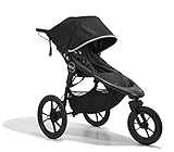 Baby Jogger Summit X3 Kinderwagen zum Joggen | zusammenklappbarer 3-Rad-Sportkinderwagen mit Handbremse | Midnight Black