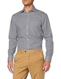 Seidensticker Herren Business Hemd Modern Fit Langarm, Schwarz (Gray), 42