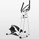 Crosstrainer für zuhause | Ellipsentrainer mit 8 Stufen Magnetwiderstand, 10 kg Schwungradsystem, LCD-Display und Handyhalterung, Herzfrequenzsensor, Maximale Kapazität Gewicht 120kg