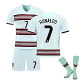 MAYAOEY 2021 Portugal Football Hemden Fußball Trikots Nr. 7 C.r.i.s.t.i.a.n.o R.o.n.a.l.d.o Jersey Erwachsene Kinder Fussball Kit Trainingsanzug,D,18#