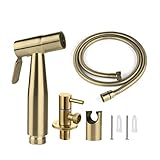 CHUDNEN Bidet-Armaturen,Bidet-Sprühgerät Für Toiletten, Handgehaltenes Bidet-Toilettensprühgerät Mit,Stoffwindelsprühgerät,nur Bidet Sprühkopf Für WC (Farbe : Gold)
