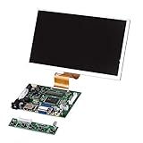 Richer-R 7 Zoll 1024X600 LCD-Schirm TFT Monitor, Display Screen 50Pin Hohe Auflösung Bildschirm + HDMI + VGA + 2AV Eingang Steuerpult mit Fernbedienung für Raspberry