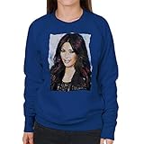 VINTRO Damen Sweatshirt Kim Kardashian Smiling Original Portrait by Sidney Maurer professionell bedruckt Gr. XL, königsb