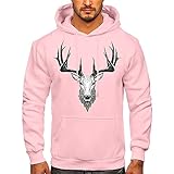 NP Hirschkopf Muster Hoodies Männer Casual Hoodie für Männer Street Herren Kap