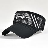 BAOZENGMUY Bucket Hat Hut Outdoor Sport Sonnenhut Caps Frauen Leerer Zylinder Tennishut Atmungsaktives Visier Baseballmütze Wandermütze Kappe Für Frauen Männer Sommer 55-59Cm Schw