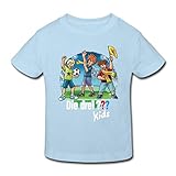 Spreadshirt Die DREI Fragezeichen Kids Fußball Kinder Bio-T-Shirt, 122-128, Hellb