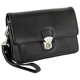 Branco Business Herren Handgelenktasche Herrentasche Tasche Schwarz L