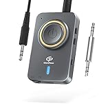 MOSRACY Aux Bluetooth Adapter 5.0 Bluetooth Transmitter Empfänger 2-in-1, Wireless Bluetooth Sender/Receiver mit Aptx-LL, 3,5mm AUX Kable und Typ C Ladekabel, für TV PC Kopfhörer Stereoanlag