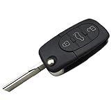 PHONILLICO Autoschlüssel Ersatz Fernbedienung Schlüssel Für Cle Audi A1 A2 A3 A4 A5 A6 A8 Q7 S3 S4 TT Schlüsselanhänger Flip mit 3 Tasten Kling