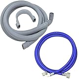 Spares2go Wasserzulaufschlauch + Ablaufschlauch, kompatibel mit Gorenje Waschmaschine (2,5 m)