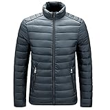 XPDD Baumwollpolsterjacke Daunenjacke Herren Einfarbig Steppjacke mit Kapuze Übergangsjacke Sportjacke Freizeitjacke Street Style Outdoorjacke Winterjacke Mantel Männer Outwear Baumwolljack