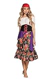 Boland - Erwachsenen-Kostüm Zigeunerin Rilana, verschiedene Größen, Bandana, Top, Gürtel und Rock, Set, Zigeunerin, Karneval, Mottoparty
