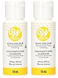 Wilton Lebensmittelfarbe Icing Color White 59ml – Doppelpack – weiße Lebensmittelfarb