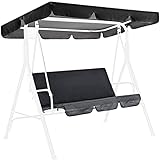 Exuberia Ersatzdach Gartenschaukel, Ersatz Schaukelsitzbezug, Hollywoodschaukel 3 Sitzer UV 50 Ersatz Sitzfläche 150CM, Hollywoodschaukel Bezug Set Dachbezug, Sonnendach Schaukel W