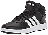 adidas Men's Hoops 2.0 Mid Basketball Shoe, Black/White/White, 12
