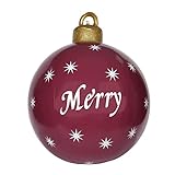 SSNG Outdoor Weihnachts PVC Aufblasbarer Verzierter Ball,aufblasbarer Verzierter Ball,für Hochzeit Party Indoor Outdoor Deko,Personalisiert Baumschmuck 60cm Weihnachtskugeln (Color : C)