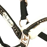 Waldhausen AWA Halfter Elegant schwarz/roségold - mit Namensschild - 2fach verstellbar, Fellpolster (VB)