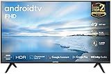 TCL 40ES561 LED Fernseher 100 cm (40 Zoll) Smart TV (Full HD, Triple Tuner, Android TV, Prime Video, HDR, Micro Dimming, Dolby Audio, Google Assistant) schw