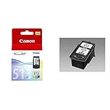 Canon CL-513 original Tintenpatrone Mehrfarbig für Pixma Inkjet Drucker & Tintenpatrone PG-512 - schwarz 15 ml - Original für Tintenstrahldruck