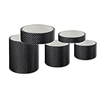 FOUCAII Autobeklebung Auto-Kofferraum-Türschweller Ganzkörper-Aufkleber Vinyl-Zubehör 5D-Kohlefaser-Nano-Kleber Auto-Aufkleber-Schutzfolie-Türkantenschutz (Color Name : Carbon Black, Size : 7cm)