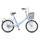 20 Zoll Fahrrad, Rennrad mit Bremse, Bequemes Transportmittel für Erwachsene und Kinder (Color : Blue)