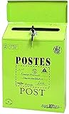 FFVWVGGPAA Postkasten Briefkasten Mit Zeitungshalter Post Vintage Ornamente Farbe mit Schloss Eisen Briefkasten Briefkasten Bunte Briefkasten F0090027(Color:Green)