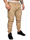 UMore Herren Hose Jogger Chino Cargo Jeans Hosen Stretch Sporthose Herren Hose mit Taschen Slim Fit F