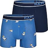 Happy Shorts 2 Pants Jersey Trunk Herren Boxershorts Pelikan - Pelican, Grösse:L, Präzise Farbe:Pelik