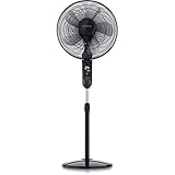 Brandson - Standventilator DC Silent mit Fernbedienung + Display - mobiler Lüfter - 24 Geschwindigkeiten - Oszillation 80° - V