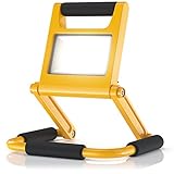 Brandson - Baustrahler LED mit AKKU im Slim-Design - einklappbare Arbeitsleuchte Arbeitsscheinwerfer - LED Fluter - inkl. Standgestell und Tragegriff - 2 Dimmstufen 50 und 100