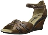 FLY London Damen Jori Sandalen, Braun (Camel/Dark Brown), 40 EU